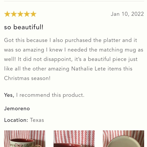 Anthropologie Nathalie Lete Santa's Sleigh Mug - Metallic gold & Bordeaux - Picture 12 of 14